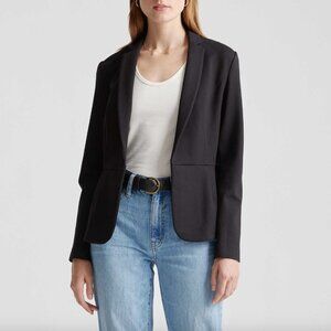 Quince Womens Ultra-Stretch Ponte Blazer Black NWT